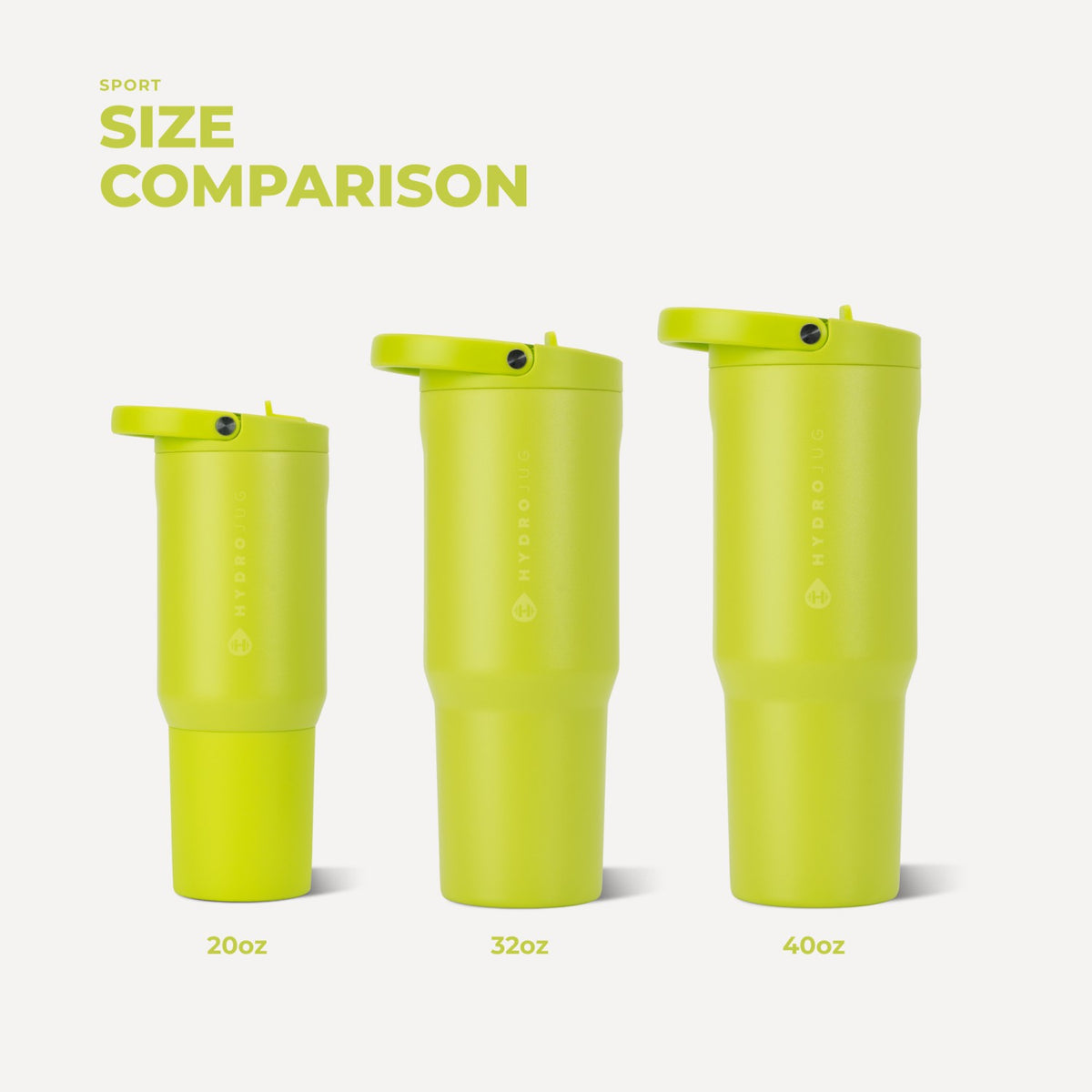 HYDROJUG Sale / HydroJug Sport 20oz - Insulated Water Bottle, Leakproof Flip Straw – Lemon Lime