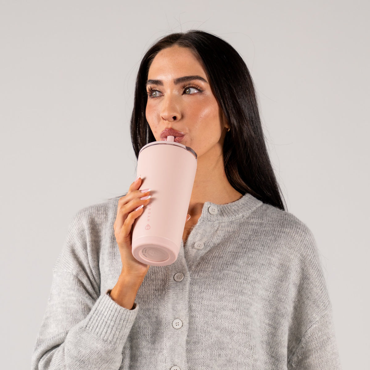 HYDROJUG Latest / HydroJug Everyday Tumbler 20oz - Ceramic-Lined Insulated Tumbler with Straw β Dusty Rose