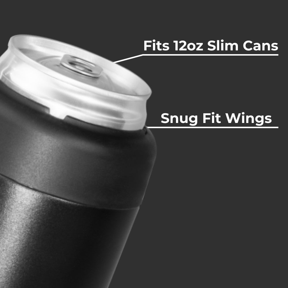 HYDROJUG Premium / HydroJug Slim Can Cooler 12oz - Insulated Stainless Steel Skinny Can Holder – Black