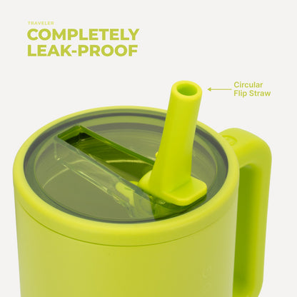 HYDROJUG Top Pick / HydroJug Traveler 40oz - All-Day Insulated Tumbler with Handle – Lemon Lime