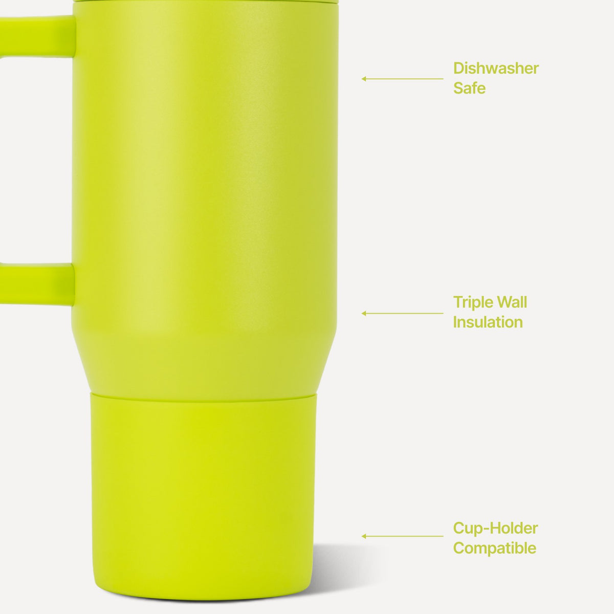HYDROJUG Customer Favorite / HydroJug Traveler 20oz - Compact Insulated Tumbler with Handle – Lemon Lime