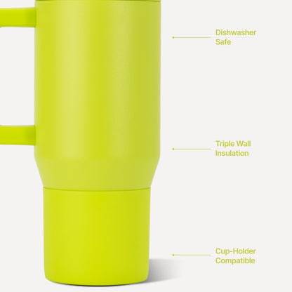 HYDROJUG Customer Favorite / HydroJug Traveler 20oz - Compact Insulated Tumbler with Handle – Lemon Lime