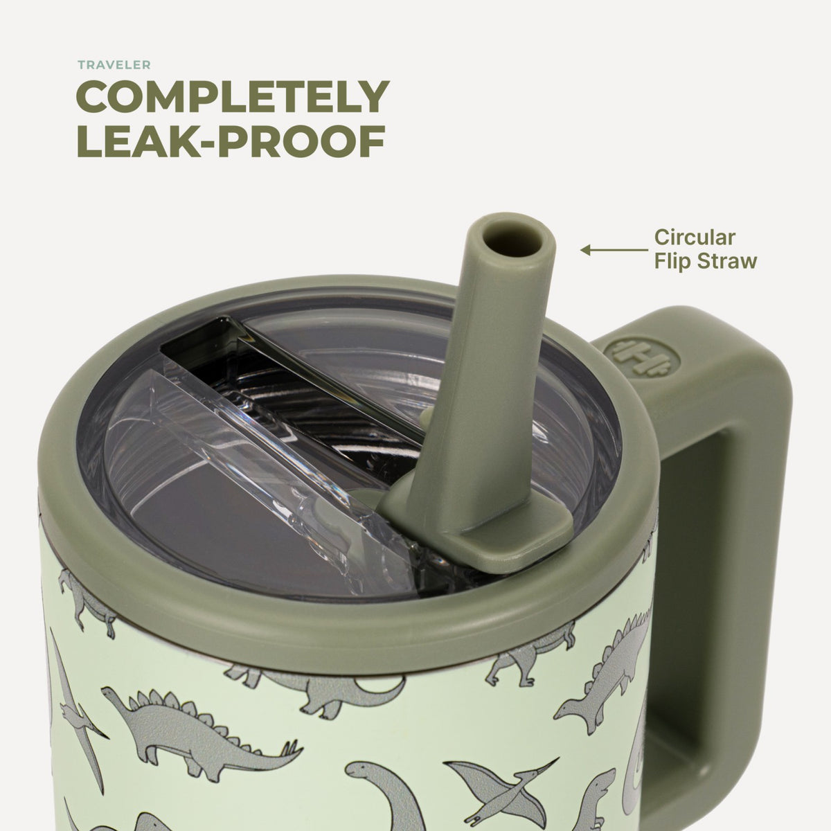 HYDROJUG Everyday / HydroJug Traveler 20oz - Leakproof Kids Tumbler with Handle – Dinosaur