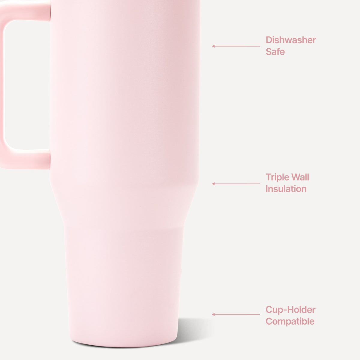 HYDROJUG Classic / HydroJug Traveler 40oz - All-Day Insulated Tumbler with Handle – Pink Sand