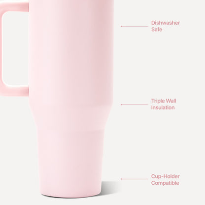 HYDROJUG Classic / HydroJug Traveler 40oz - All-Day Insulated Tumbler with Handle – Pink Sand