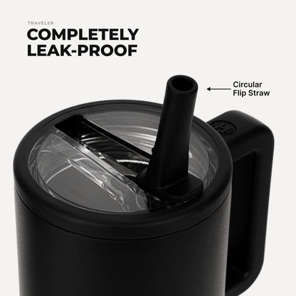 HYDROJUG Best Seller / HydroJug Traveler 20oz - Compact Insulated Tumbler with Handle – Black