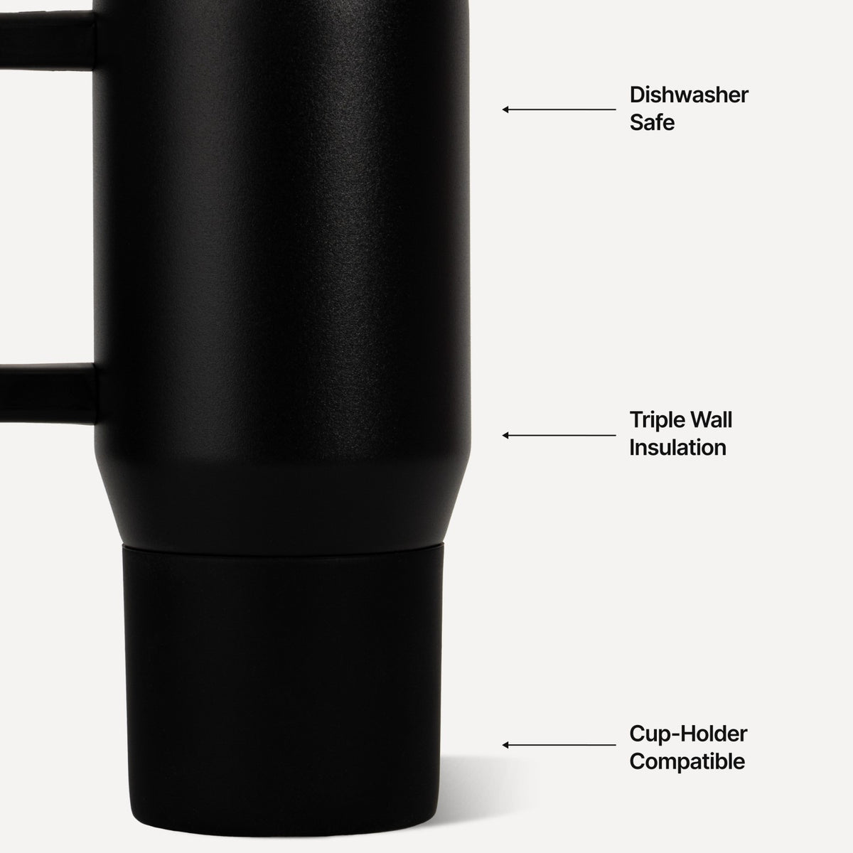 HYDROJUG Best Seller / HydroJug Traveler 20oz - Compact Insulated Tumbler with Handle – Black