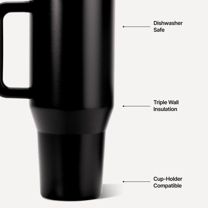 HYDROJUG New / HydroJug Traveler 32oz - Leakproof Insulated Tumbler with Handle – Black