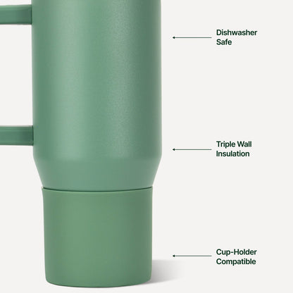 HYDROJUG Top Pick / HydroJug Traveler 20oz - Compact Insulated Tumbler with Handle – Sage