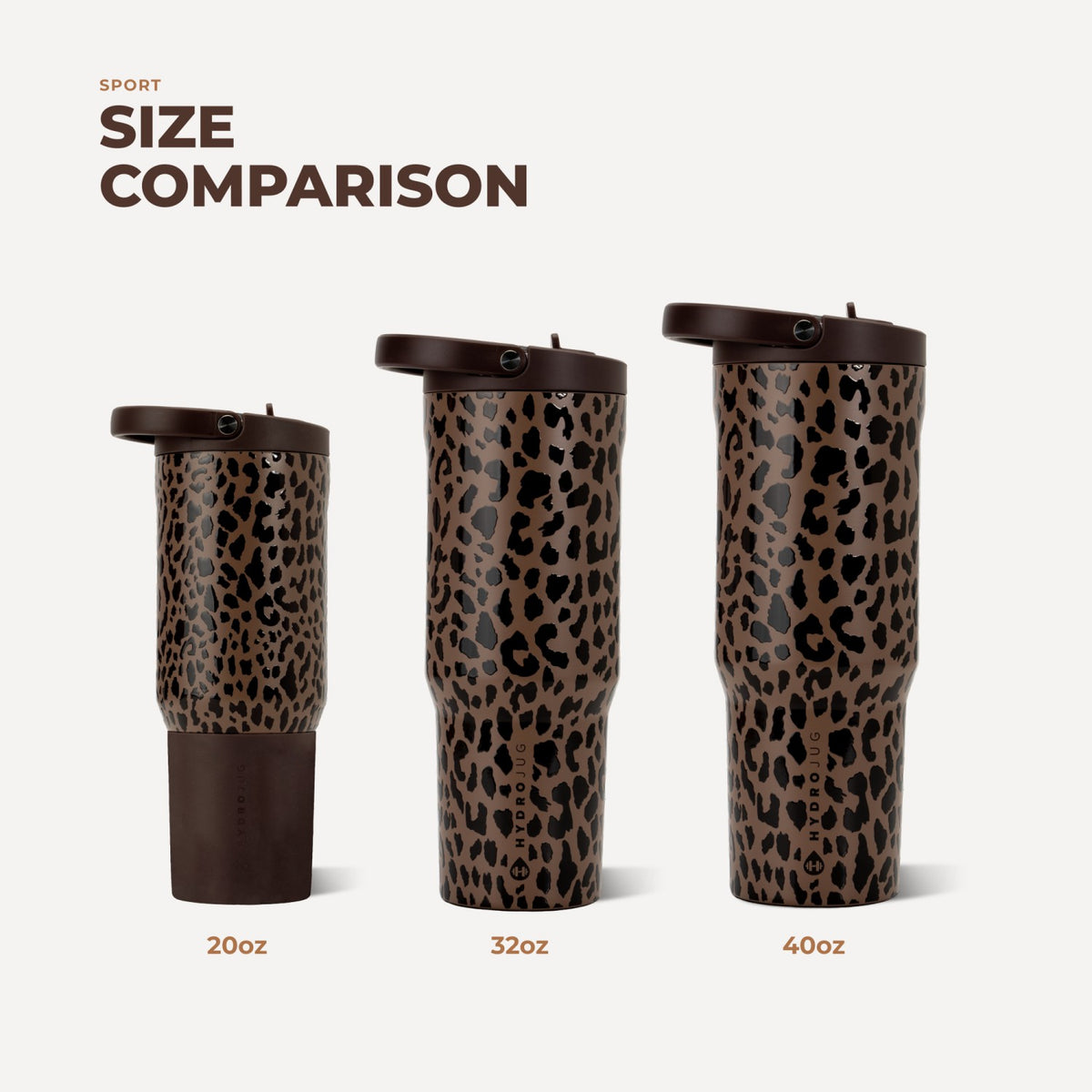 HYDROJUG Popular / HydroJug Sport 32oz - Brown Leopard