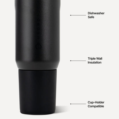 HYDROJUG Exclusive / HydroJug Sport 20oz - Insulated Water Bottle, Leakproof Flip Straw – Black