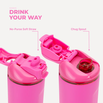 HYDROJUG Classic / HydroJug Ease2o 24oz - 2-in-1 Water Bottle with Soft Straw & Chug Spout – Razzle