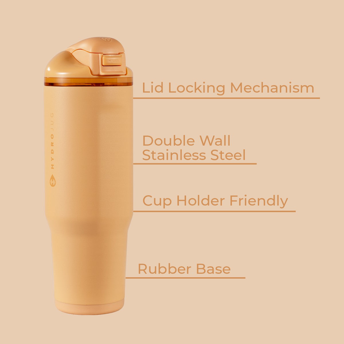 HYDROJUG Smart Buy / HydroJug Ease2o 32oz - Compact Water Bottle with Straw & Chug Spout – Marigold