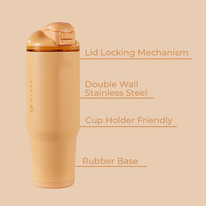 HYDROJUG Smart Buy / HydroJug Ease2o 32oz - Compact Water Bottle with Straw & Chug Spout – Marigold