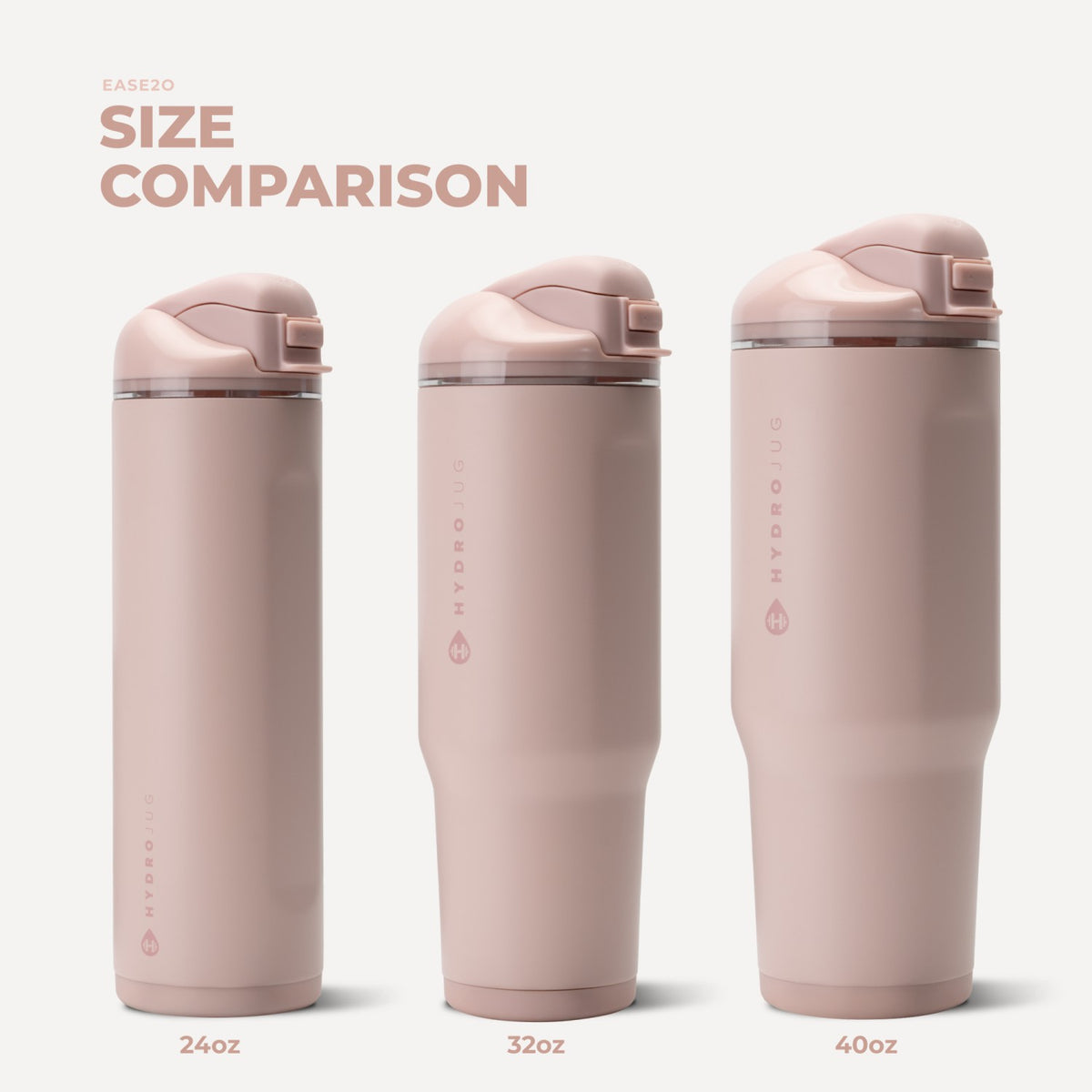 HYDROJUG Exclusive / HydroJug Ease2o 40oz - Dual-Function Water Bottle with Straw & Chug Spout – Dusty Rose