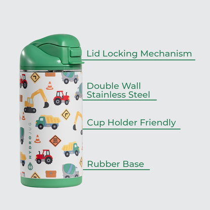 HYDROJUG New / HydroJug Ease2o 14oz - Leakproof 2-in-1 Kids Water Bottle, Straw & Chug Spout – Under Construction