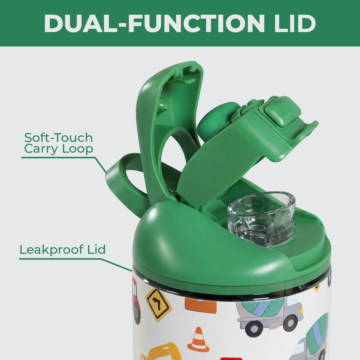 HYDROJUG New / HydroJug Ease2o 14oz - Leakproof 2-in-1 Kids Water Bottle, Straw & Chug Spout – Under Construction