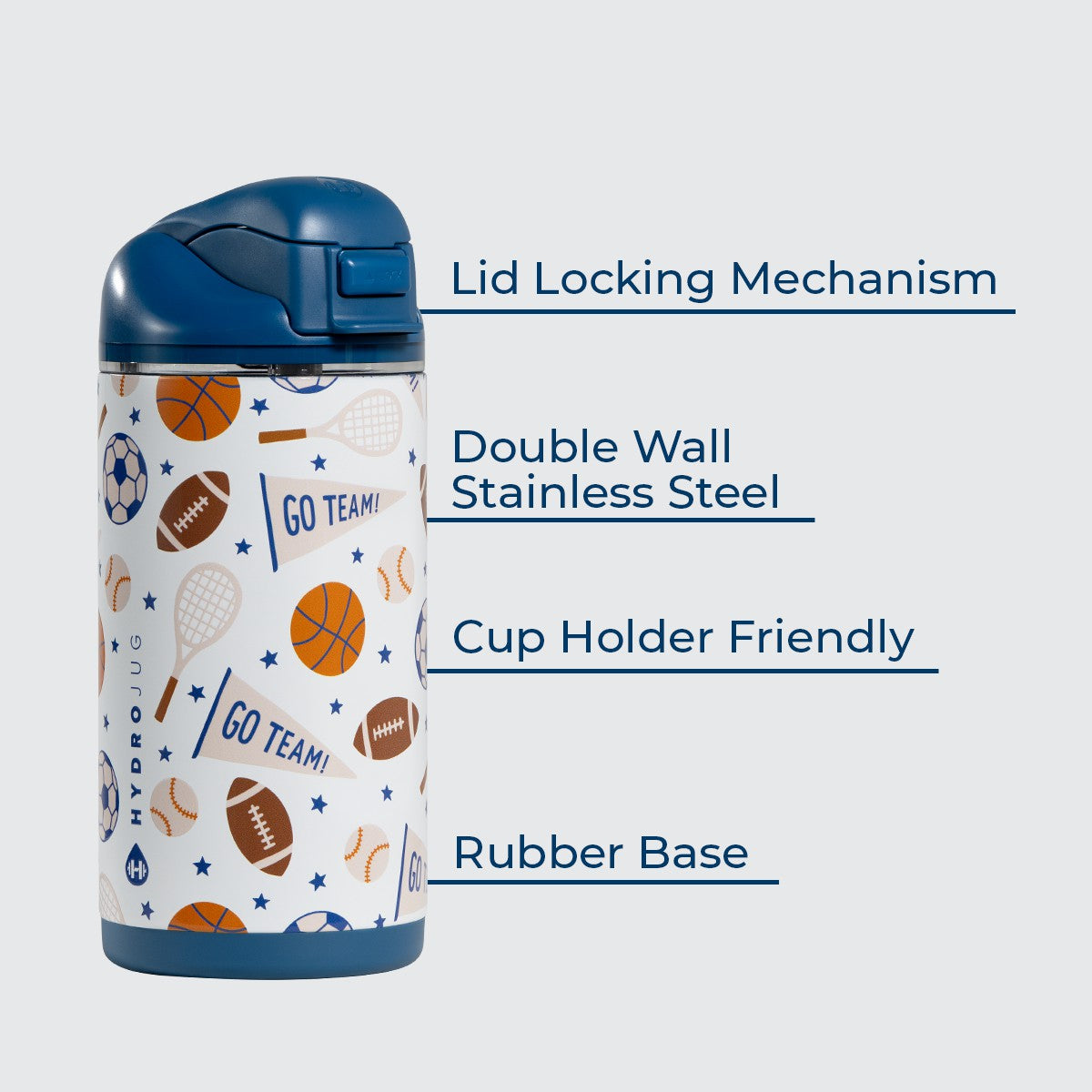 HYDROJUG Featured / HydroJug Ease2o 14oz - Leakproof 2-in-1 Kids Water Bottle with Straw & Chug Spout – All Stars
