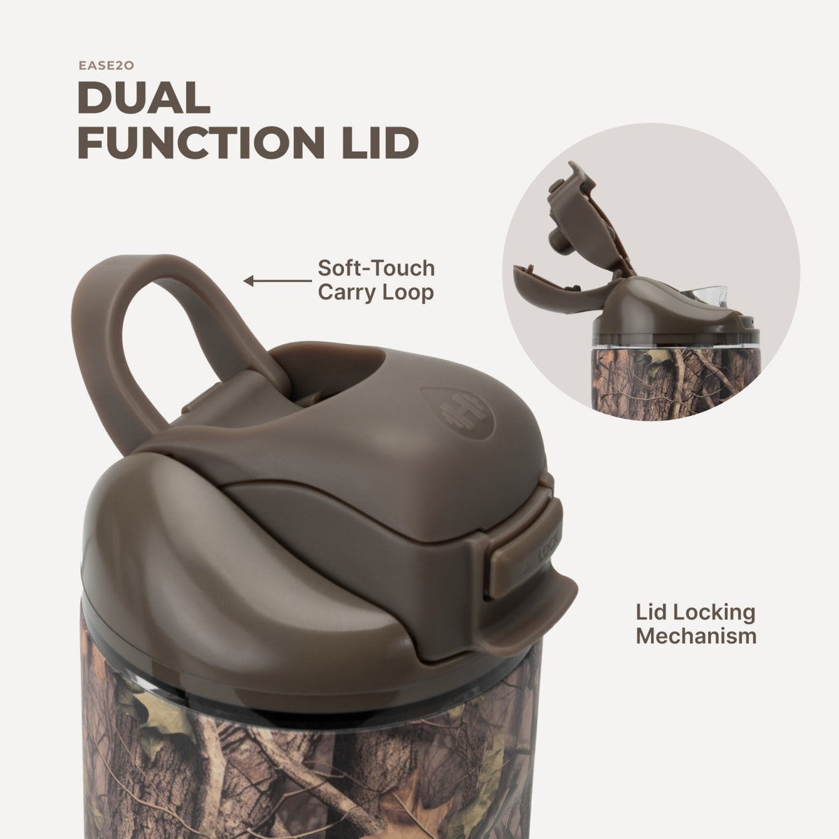 HYDROJUG Smart Buy / HydroJug Ease2o 32oz - Compact Water Bottle with Straw & Chug Spout – Woodland