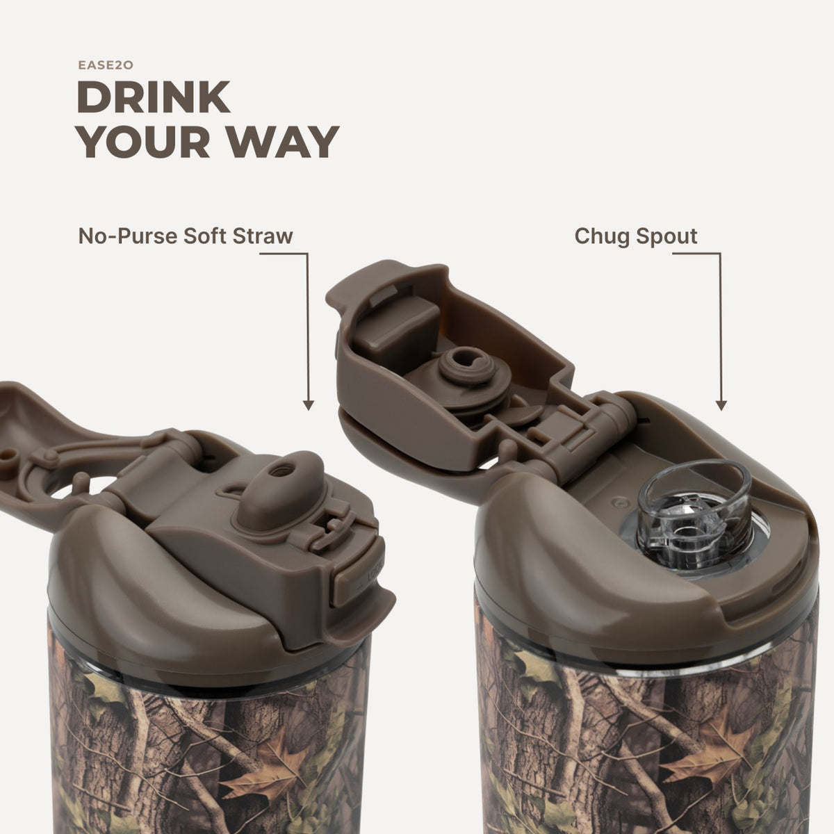 HYDROJUG Smart Buy / HydroJug Ease2o 32oz - Compact Water Bottle with Straw & Chug Spout – Woodland