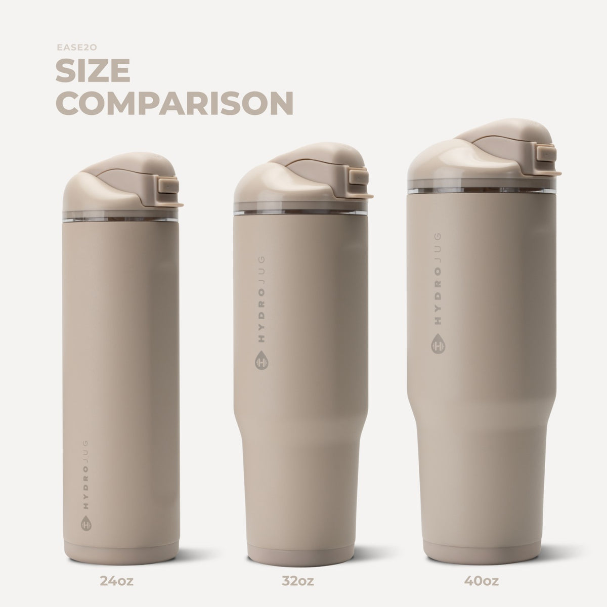 HYDROJUG Hot Sale / HydroJug Ease2o 24oz - 2-in-1 Water Bottle with Soft Straw & Chug Spout – Dune