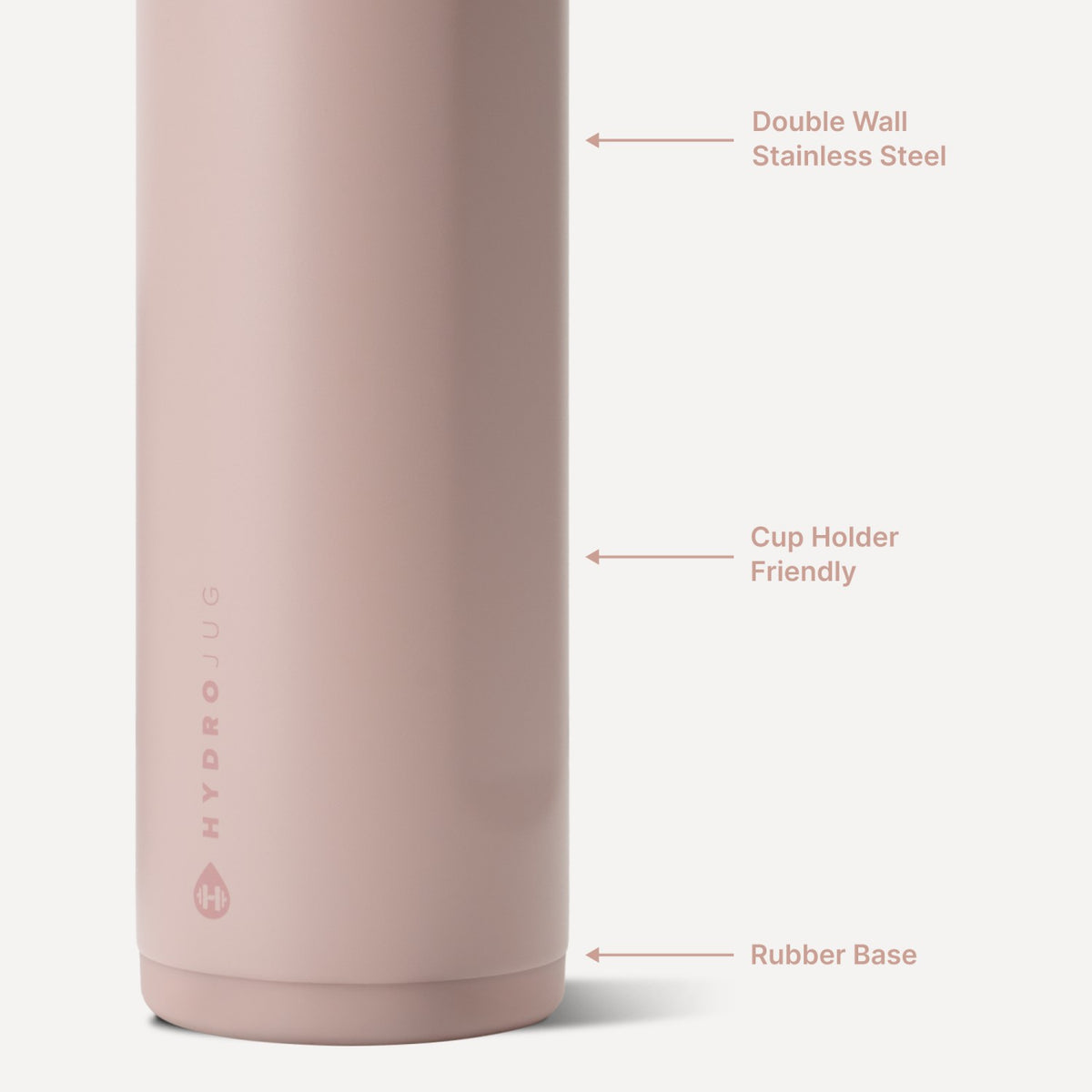 HYDROJUG Hot Sale / HydroJug Ease2o 24oz - 2-in-1 Water Bottle with Soft Straw & Chug Spout – Dusty Rose