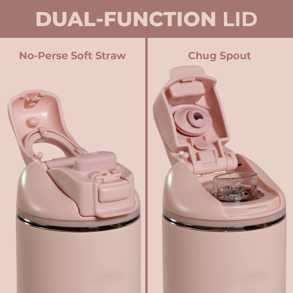 HYDROJUG Special Offer / HydroJug Ease2o 14oz - Leakproof 2-in-1 Kids Water Bottle with Straw & Chug Spout – Dusty Rose