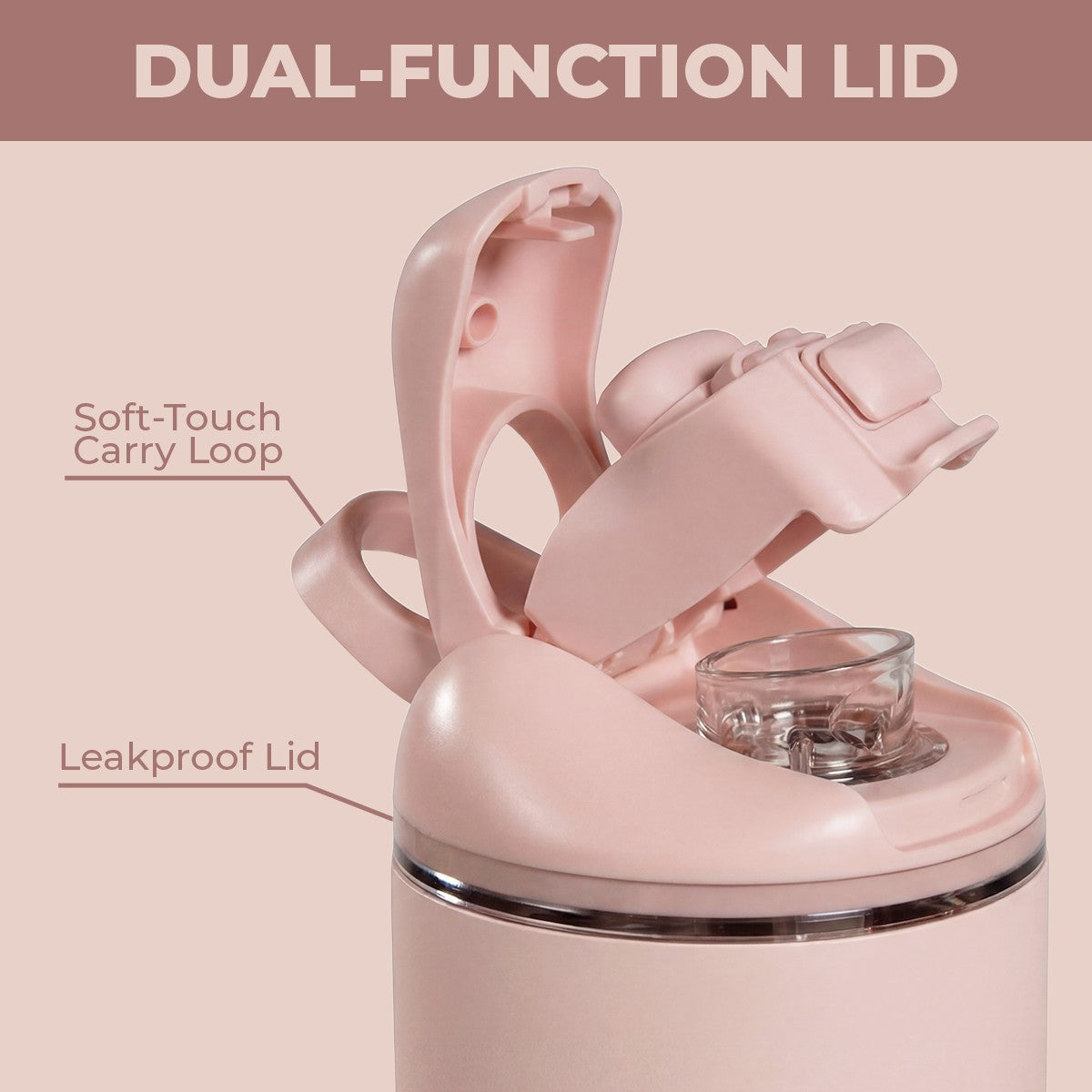 HYDROJUG Special Offer / HydroJug Ease2o 14oz - Leakproof 2-in-1 Kids Water Bottle with Straw & Chug Spout – Dusty Rose