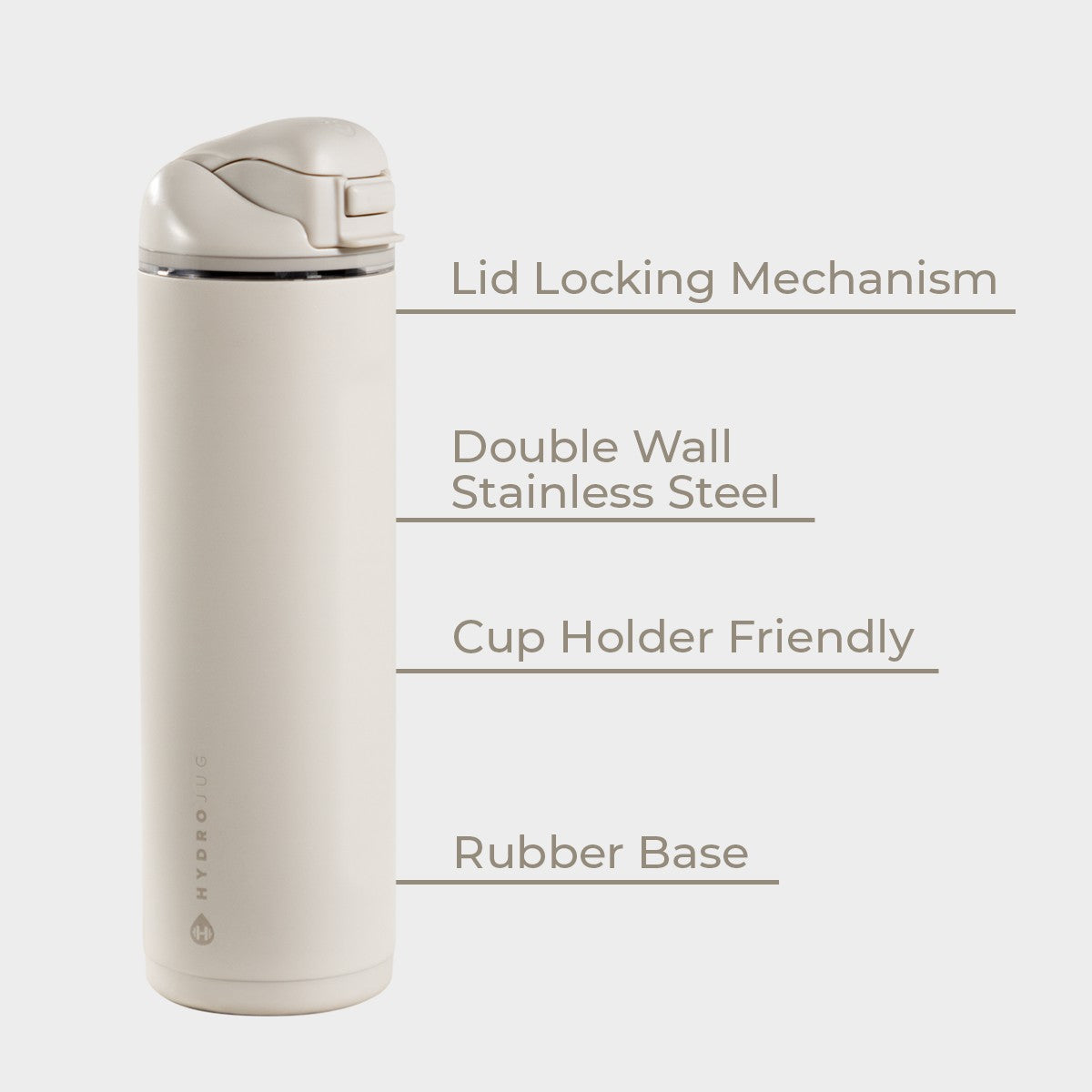 HYDROJUG Classic / HydroJug Ease2o 24oz - 2-in-1 Water Bottle with Soft Straw & Chug Spout – Linen