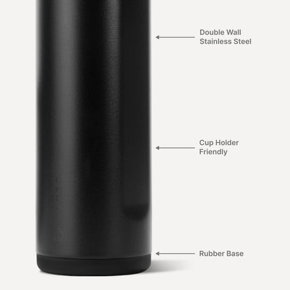 HYDROJUG Essential / HydroJug Ease2o 24oz - 2-in-1 Water Bottle with Soft Straw & Chug Spout – Black