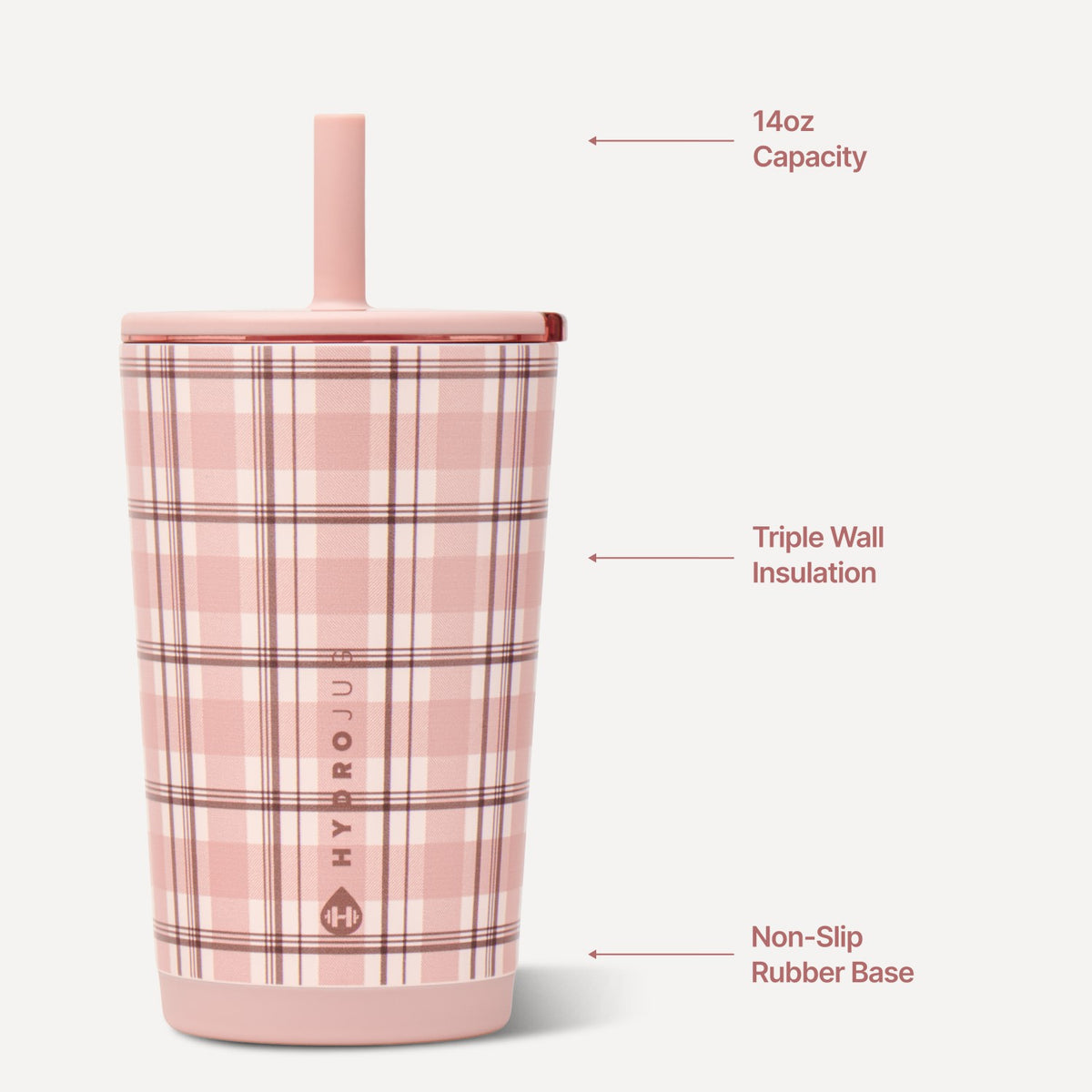 HYDROJUG Recommended / HydroJug Everyday Tumbler 14oz - Pillow Talk Plaid