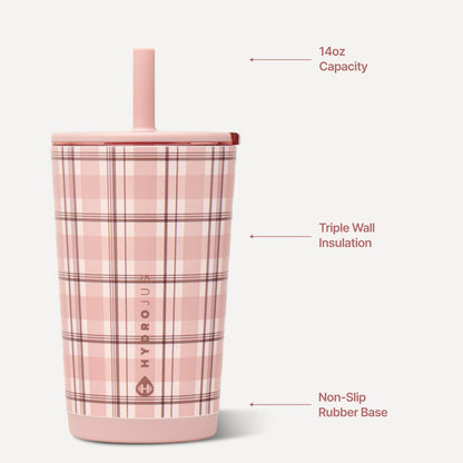 HYDROJUG Recommended / HydroJug Everyday Tumbler 14oz - Pillow Talk Plaid