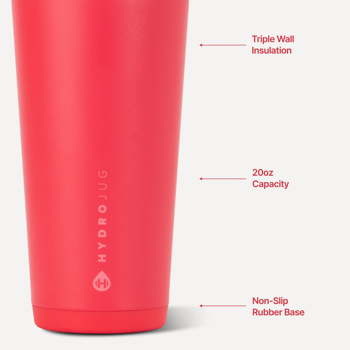 HYDROJUG Trending / HydroJug Everyday Tumbler 20oz - Ceramic-Lined Insulated Tumbler with Straw – Fruit Punch