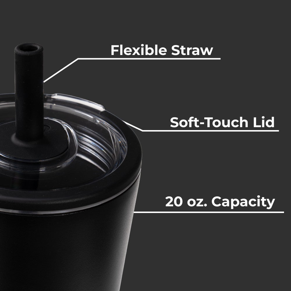 HYDROJUG Trending / HydroJug Everyday Tumbler 20oz - Ceramic-Lined Insulated Tumbler with Straw – Black