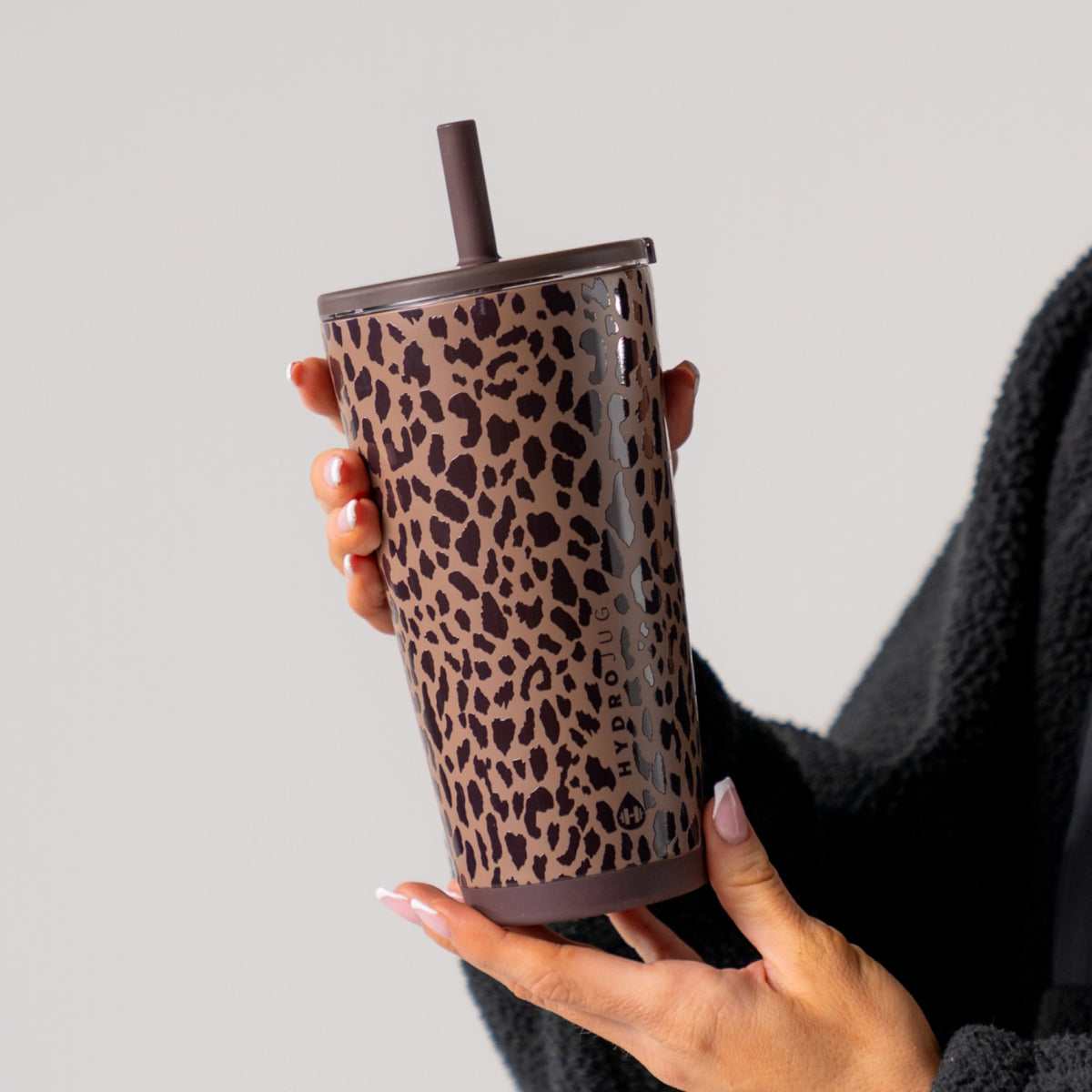 HYDROJUG Latest / HydroJug Everyday Tumbler 20oz - Ceramic-Lined Insulated Tumbler with Straw – Brown Leopard