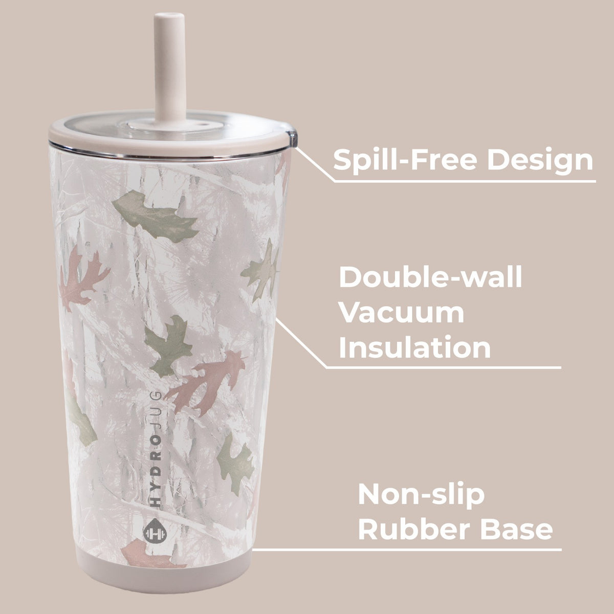 HYDROJUG Smart Buy / HydroJug Everyday Tumbler 20oz - Ceramic-Lined Insulated Tumbler with Straw – Camo