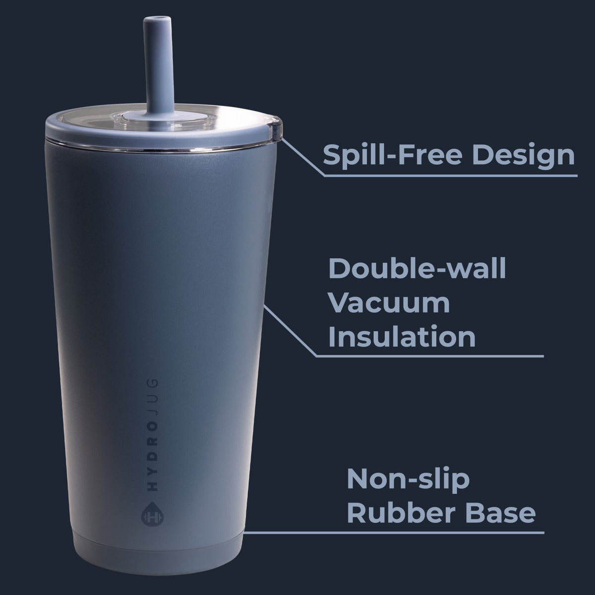 HYDROJUG Recommended / HydroJug Everyday Tumbler 20oz - Ceramic-Lined Insulated Tumbler with Straw – Cascade