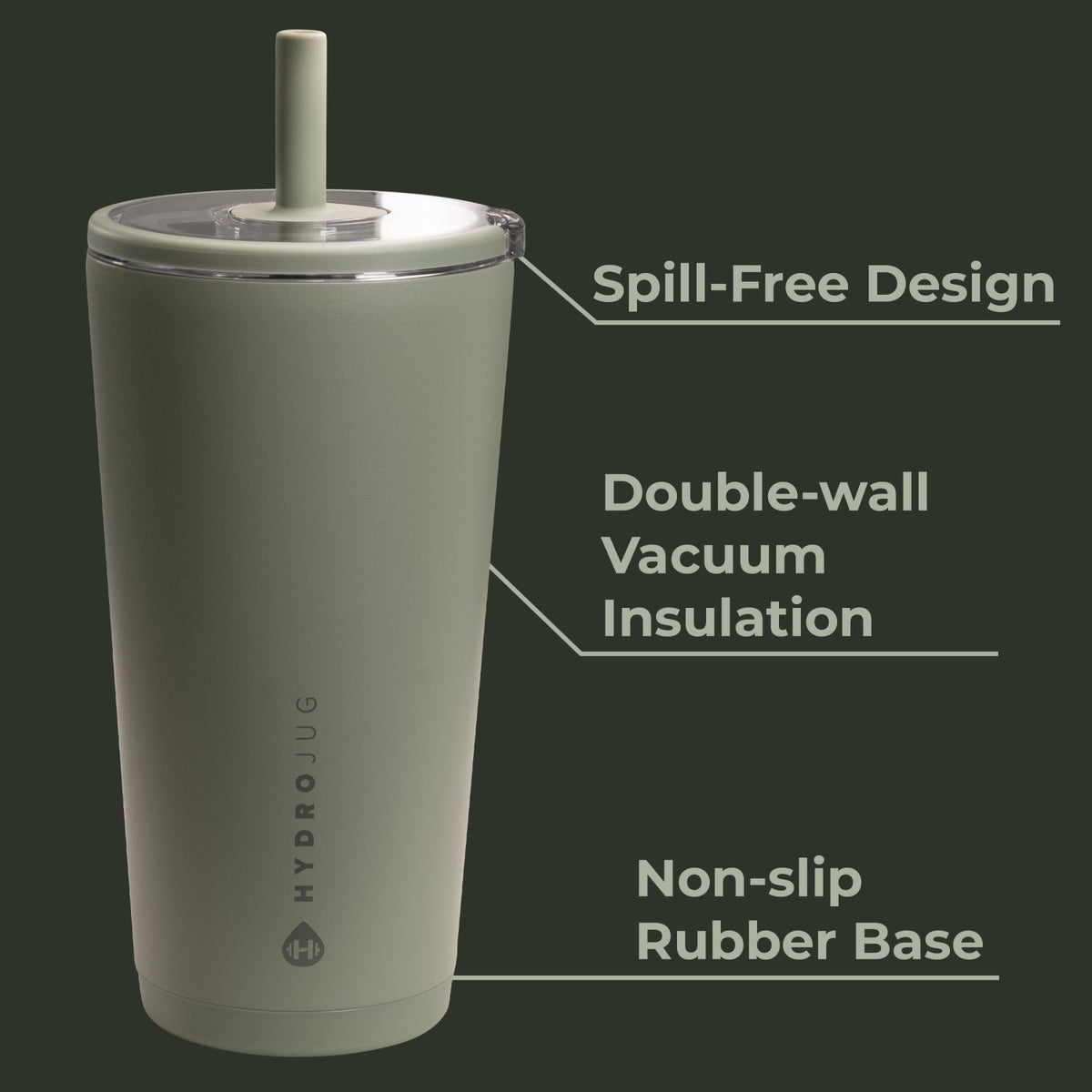 HYDROJUG Exclusive / HydroJug Everyday Tumbler 20oz - Ceramic-Lined Insulated Tumbler with Straw – Courtyard