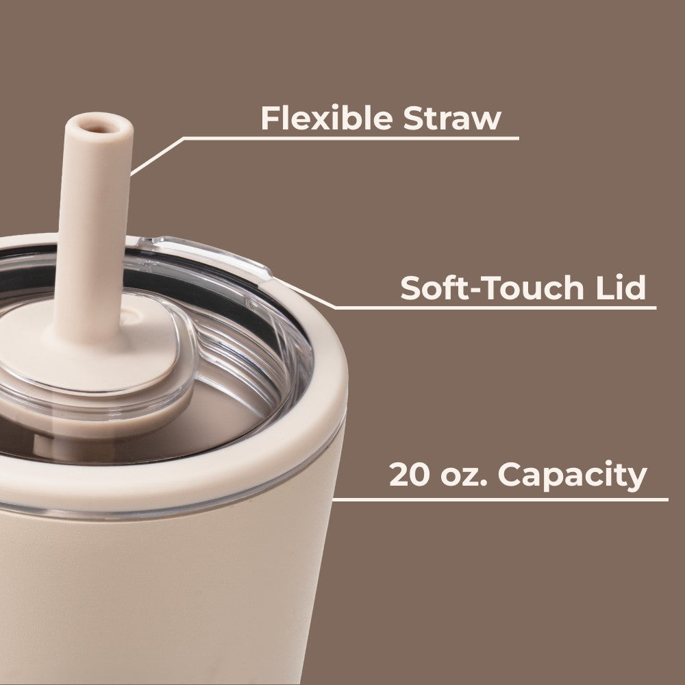 HYDROJUG Premium / HydroJug Everyday Tumbler 20oz - Ceramic-Lined Insulated Tumbler with Straw – Dune