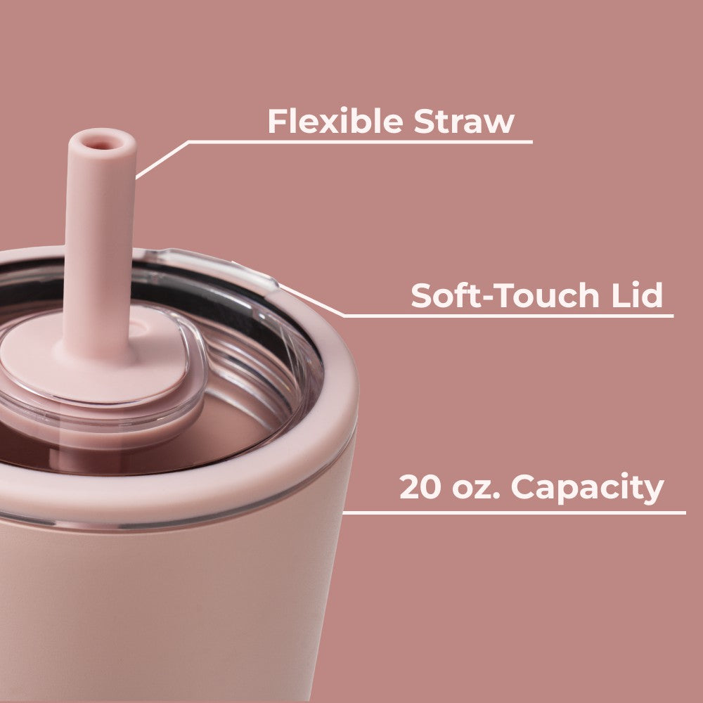 HYDROJUG Latest / HydroJug Everyday Tumbler 20oz - Ceramic-Lined Insulated Tumbler with Straw – Dusty Rose