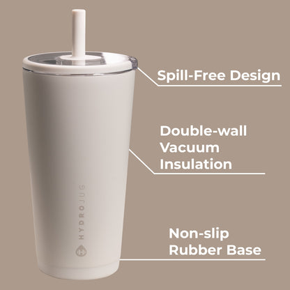 HYDROJUG Latest / HydroJug Everyday Tumbler 20oz - Ceramic-Lined Insulated Tumbler with Straw – Linen