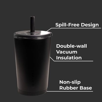 HYDROJUG Signature / HydroJug Everyday Tumbler 14oz - Ceramic-Lined Spill-Free Kids Tumbler – Black