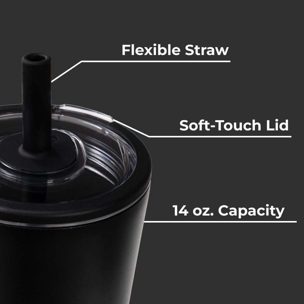 HYDROJUG Signature / HydroJug Everyday Tumbler 14oz - Ceramic-Lined Spill-Free Kids Tumbler – Black