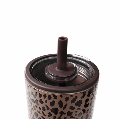 HYDROJUG Value / HydroJug Everyday Tumbler 14oz - Ceramic-Lined Spill-Free Kids Tumbler – Brown Leopard