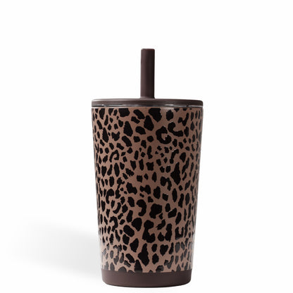 HYDROJUG Value / HydroJug Everyday Tumbler 14oz - Ceramic-Lined Spill-Free Kids Tumbler – Brown Leopard