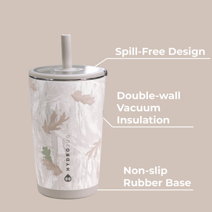 HYDROJUG Exclusive / HydroJug Everyday Tumbler 14oz - Ceramic-Lined Spill-Free Kids Tumbler – Camo