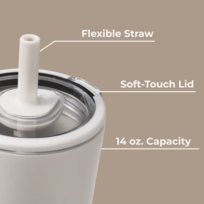 HYDROJUG Customer Favorite / HydroJug Everyday Tumbler 14oz - Ceramic-Lined Spill-Free Kids Tumbler – Linen