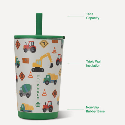 HYDROJUG Classic / HydroJug Everyday Tumbler 14oz - Ceramic-Lined Spill-Free Kids Tumbler – Under Construction