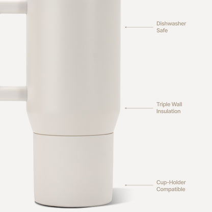 HYDROJUG Great Value / HydroJug Coffee Traveler 20oz - Ceramic-Lined Insulated Travel Mug – Linen