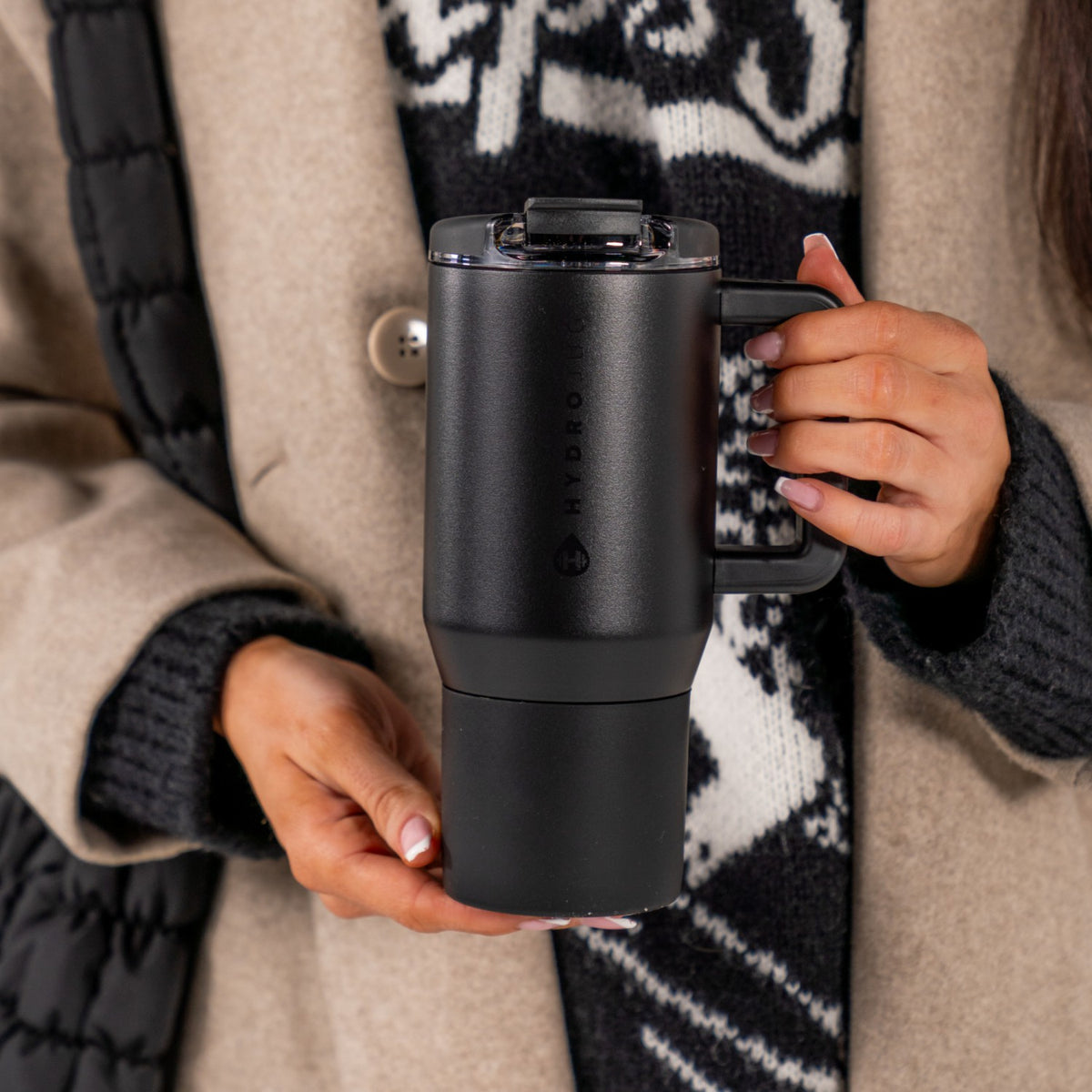 HYDROJUG Classic / HydroJug Coffee Traveler 20oz - Ceramic-Lined Insulated Travel Mug – Black
